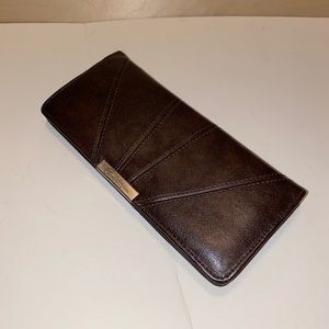 Brown leather wallet by Billabong